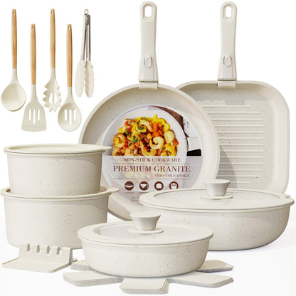 21-Piece Ceramic Non Stick Cookware Set