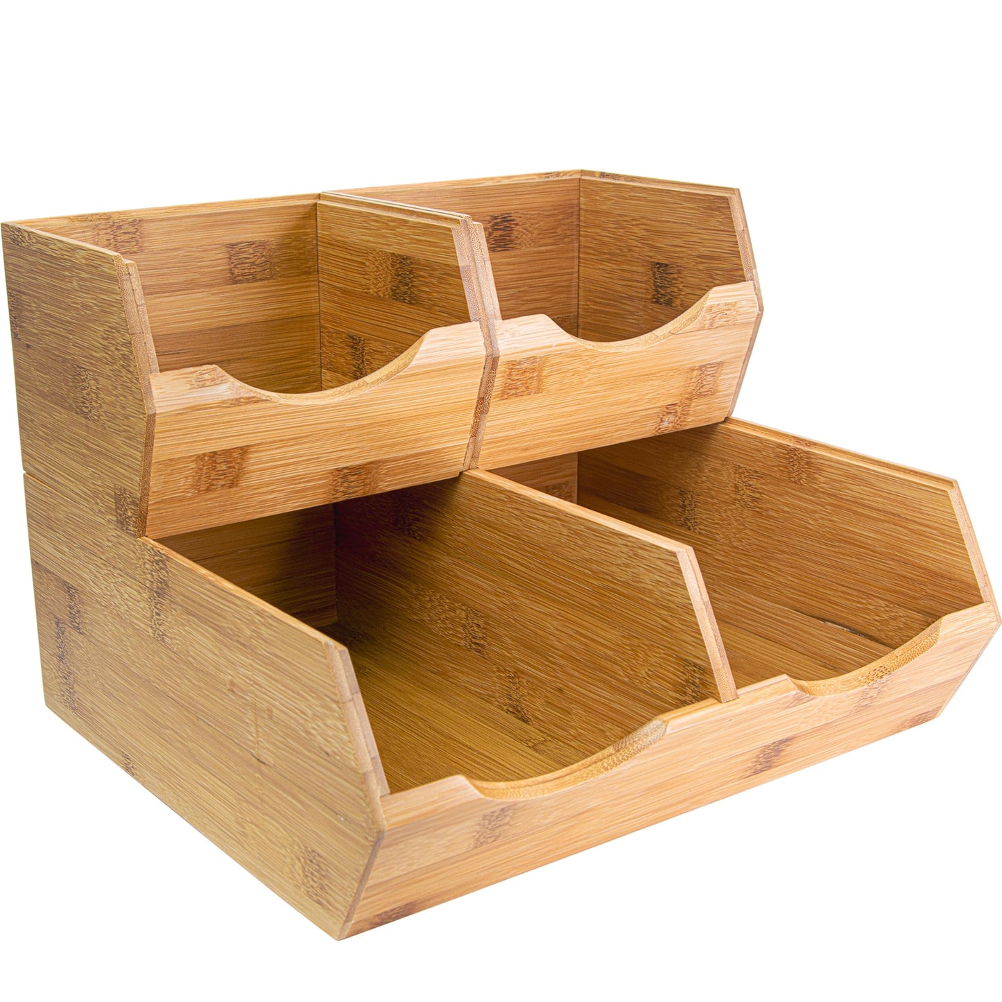 Expandable Bamboo Drawer Organizer Tray