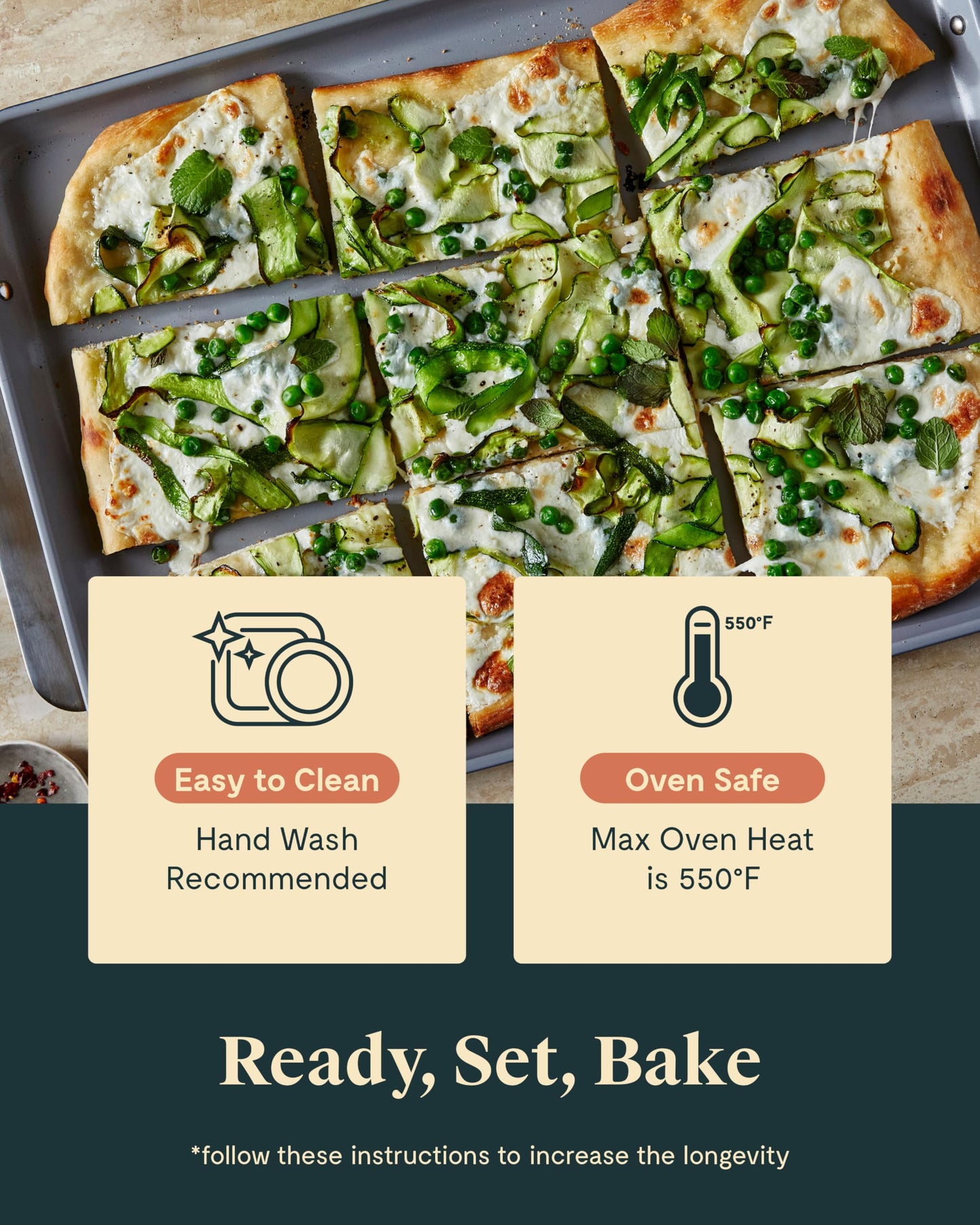 Ceramic Nonstick Bakeware Set with Storage