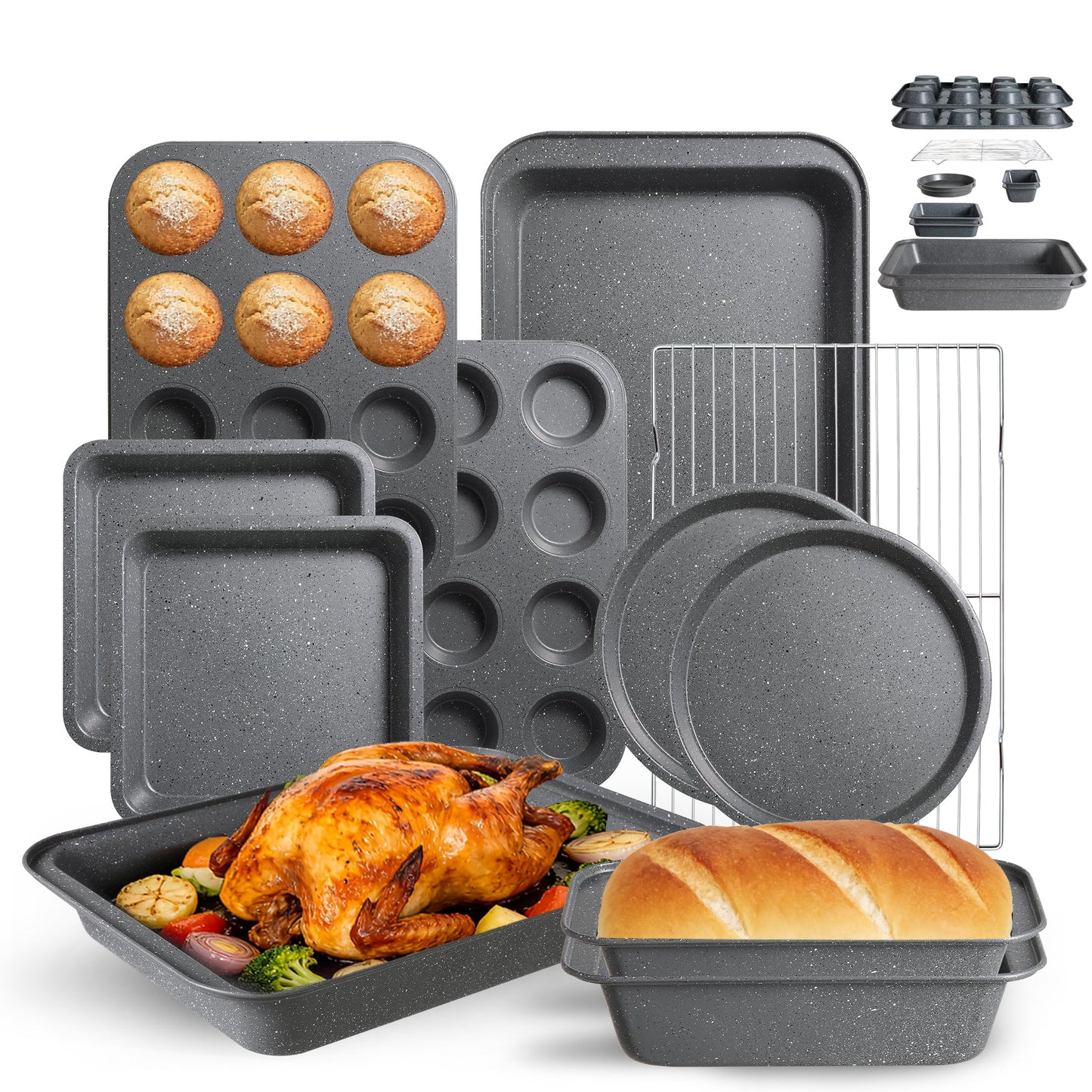 11-Piece Nonstick Carbon Steel Bakeware Set